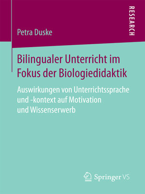 cover image of Bilingualer Unterricht im Fokus der Biologiedidaktik